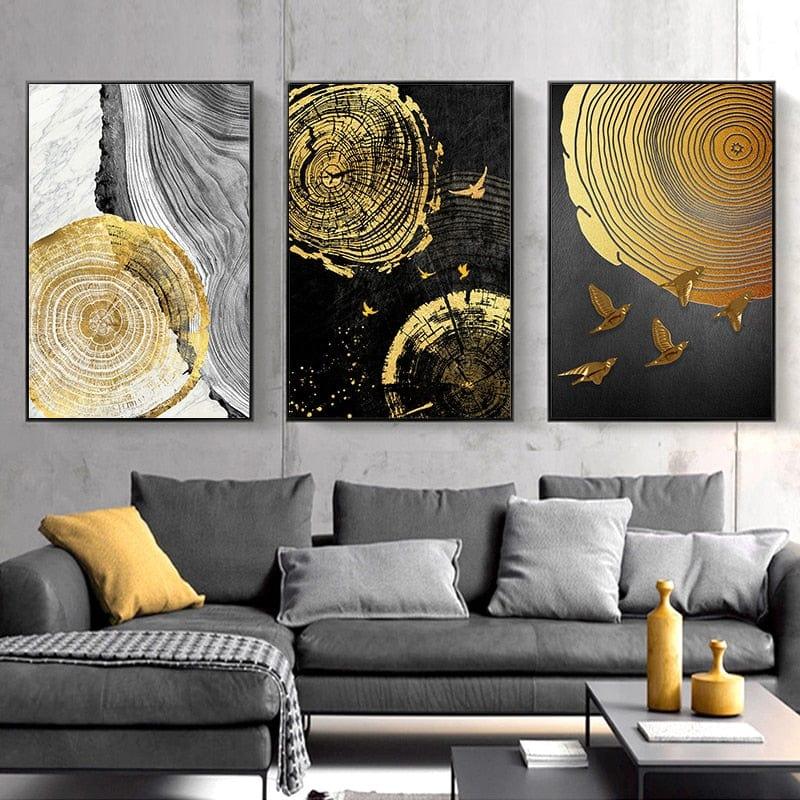 Shop 0 Modern Abstract Tree rings Picture Home Decor Nordic Canvas Painting Wall Art Luxury Minimalist Print and Poster for Living Room Mademoiselle Home Decor