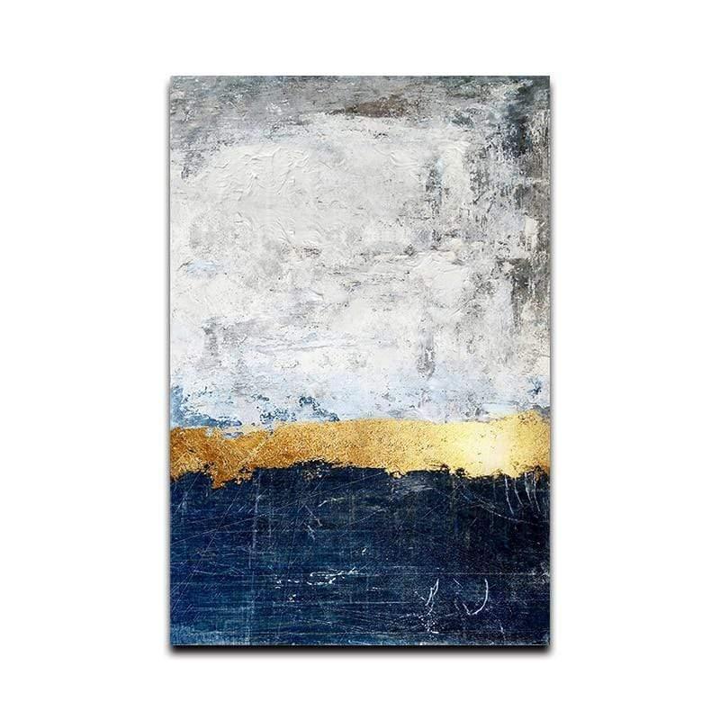 Shop 0 13x18cm No Frame / AB249-1 Abstract Gold Foil Block Painting Blue Poster Print Modern Golden Wall Art Picture for Living Room Navy Decor Big Size Tableaux Mademoiselle Home Decor