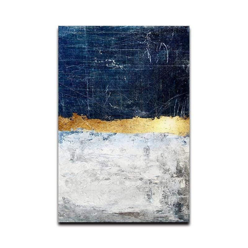 Shop 0 13x18cm No Frame / AB249-2 Abstract Gold Foil Block Painting Blue Poster Print Modern Golden Wall Art Picture for Living Room Navy Decor Big Size Tableaux Mademoiselle Home Decor
