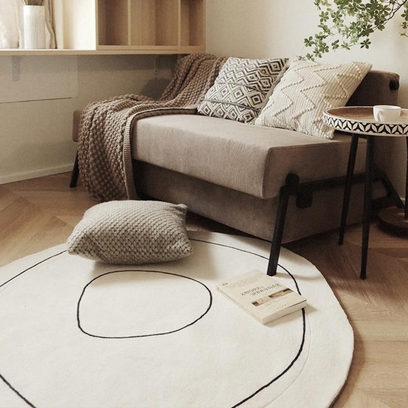 Shop 0 Ins Irregular Carpet Living Room Coffee Table Floor Mat Nordic Simple Lines Large Area Rug Bedroom Bedside Soft Decor Carpets Mademoiselle Home Decor