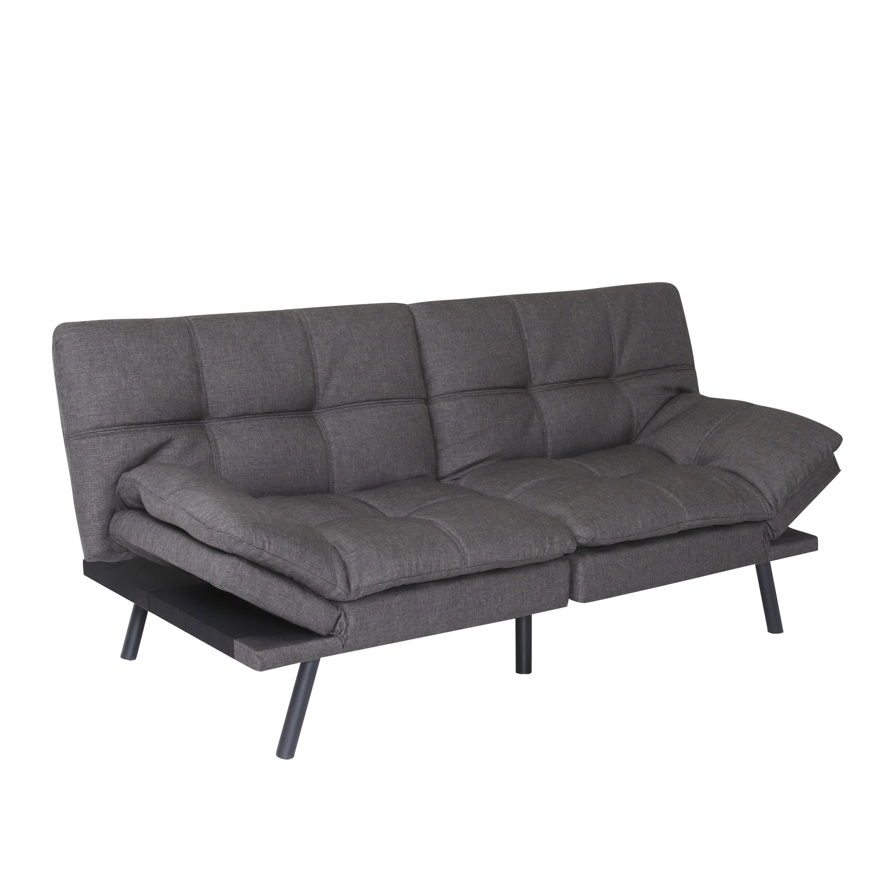 Shop Convertible Memory Foam Futon Couch Bed, Modern Folding Sleeper Sofa-SF267FADGY Mademoiselle Home Decor