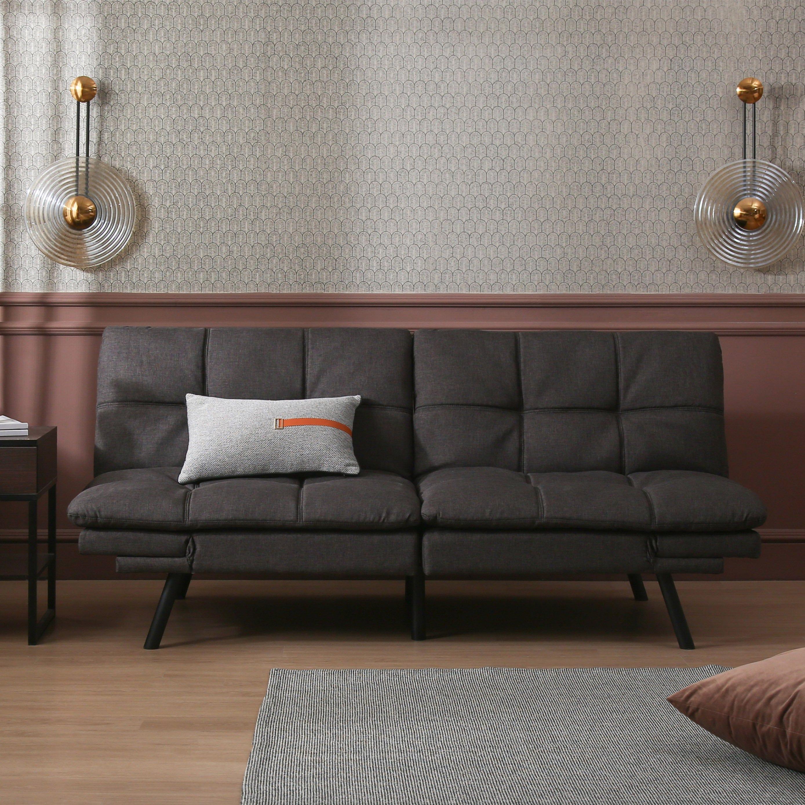 Shop Lapland Convertible Memory Foam Futon Couch Sofa Bed Mademoiselle Home Decor