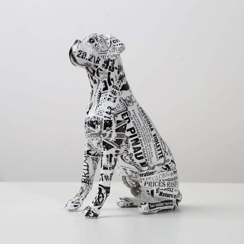 Shop 0 RC / 24x17x9.5CM Creative Art Splash Color Painted  Room Color Boxer  Dog Ornaments Decor Home Entrance Wine Cabinet Office Decor Resin Crafts Mademoiselle Home Decor