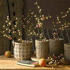 Shop 0 New Artificial peach blossom bud branch mini Flowers silk flores artificiales for home party Wedding decoration gifts for women Mademoiselle Home Decor