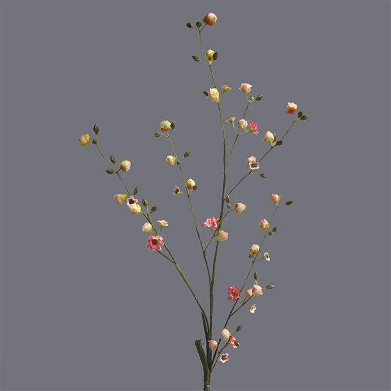 Shop 0 New Artificial peach blossom bud branch mini Flowers silk flores artificiales for home party Wedding decoration gifts for women Mademoiselle Home Decor