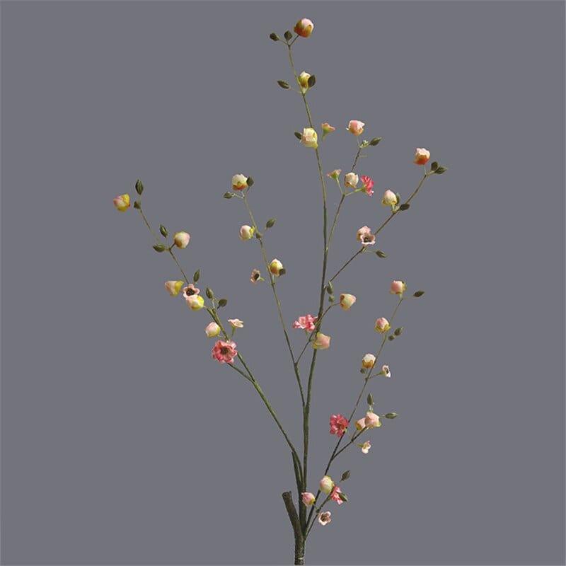 Shop 0 New Artificial peach blossom bud branch mini Flowers silk flores artificiales for home party Wedding decoration gifts for women Mademoiselle Home Decor