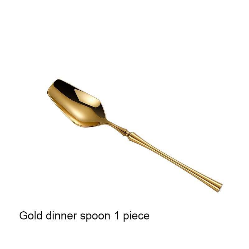 Shop 100003310 Gold dinner spoon Lilith Cutlery Set Mademoiselle Home Decor
