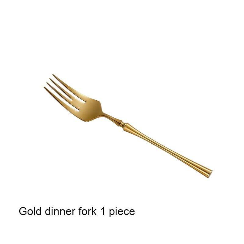 Shop 100003310 Gold dinner fork Lilith Cutlery Set Mademoiselle Home Decor