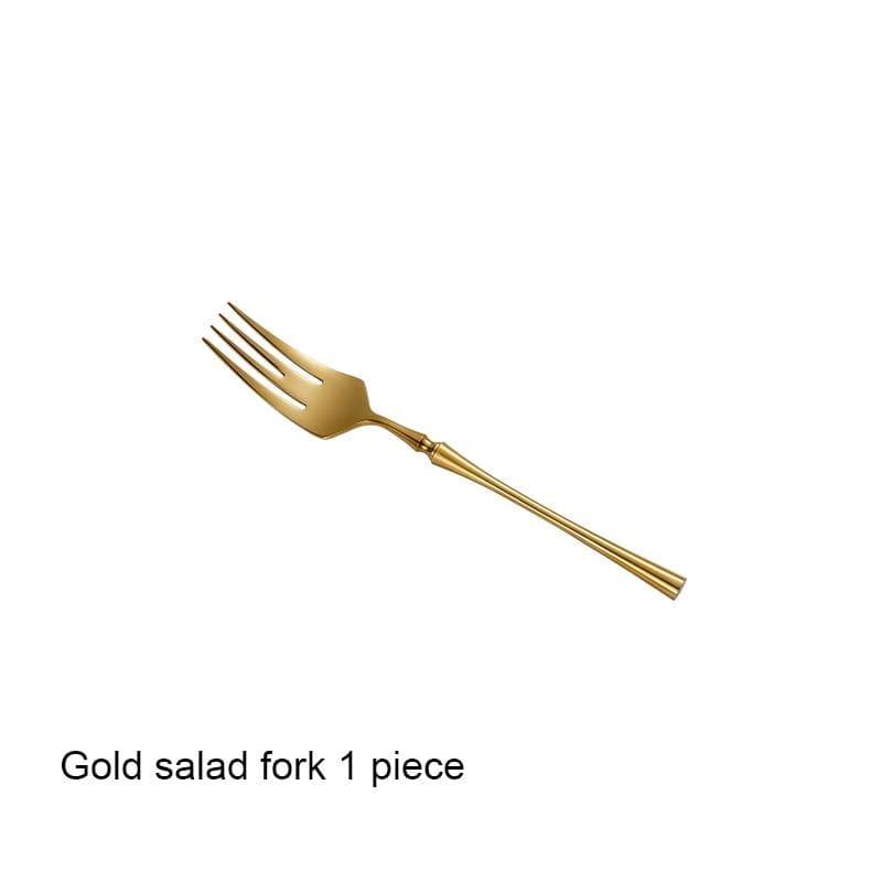 Shop 100003310 Gold salad fork Lilith Cutlery Set Mademoiselle Home Decor