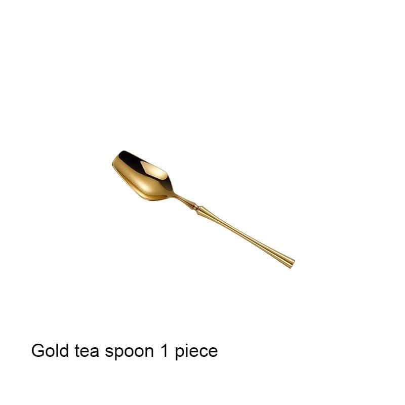 Shop 100003310 Gold tea spoon Lilith Cutlery Set Mademoiselle Home Decor