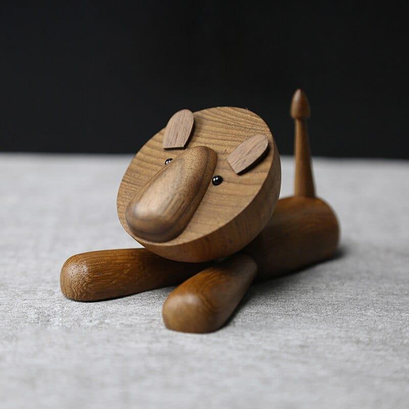 Shop 0 Home Decor Small furniture wooden ornaments Scandinavian lion crafts large tail wooden small squirrel crafts gifts wooden gifts Mademoiselle Home Decor