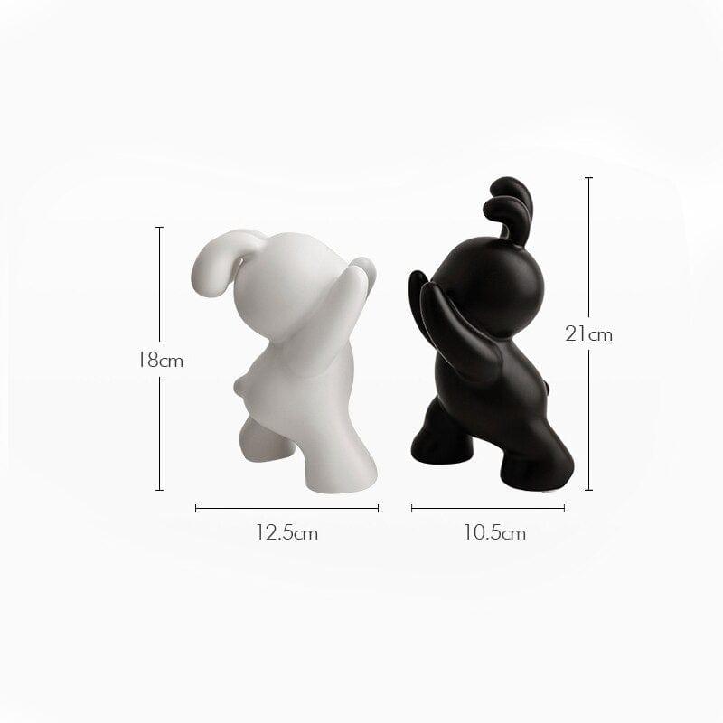 Shop 0 Style 2 Desk Accessories Ceramic Rabbit Bookend Statues Bookshelf Living Room Decoration Figurines Nordic Cartoons Craft Home Decor Gift Mademoiselle Home Decor