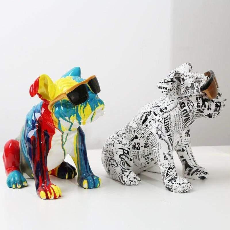 Shop 0 Nordic Painting Art English Bulldog Creative Resin Crafts Home Decoration Wine Cabinet Office Decor Resin Crafts Gift Anime Mademoiselle Home Decor