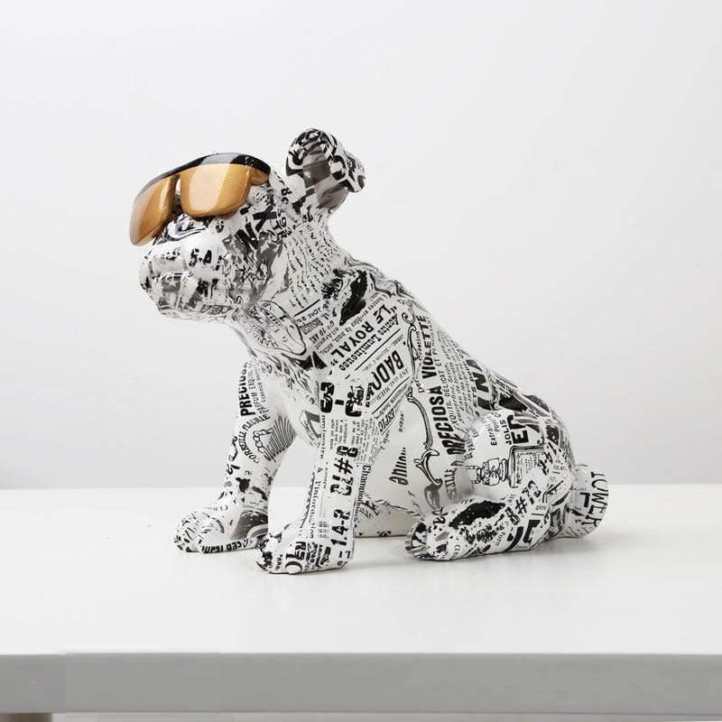 Shop 0 RC / 28.5X10.5X19CM Nordic Painting Art English Bulldog Creative Resin Crafts Home Decoration Wine Cabinet Office Decor Resin Crafts Gift Anime Mademoiselle Home Decor