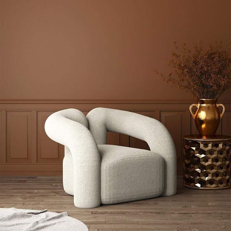 Shop 0 Nordic Light Luxury Household Single Sofa Sitting Room Couch Couch Lounge Chair Lamb Velvet Tiger Chair Home Furniture Mademoiselle Home Decor