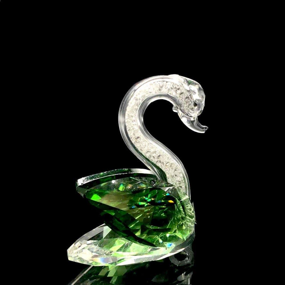 Shop 0 Green 5 Colors Cute Swan Crystal Figurines Glass Ornament Collection Diamond Swan Animal Paperweight Table Craft Home Decor Kids Gifts Mademoiselle Home Decor