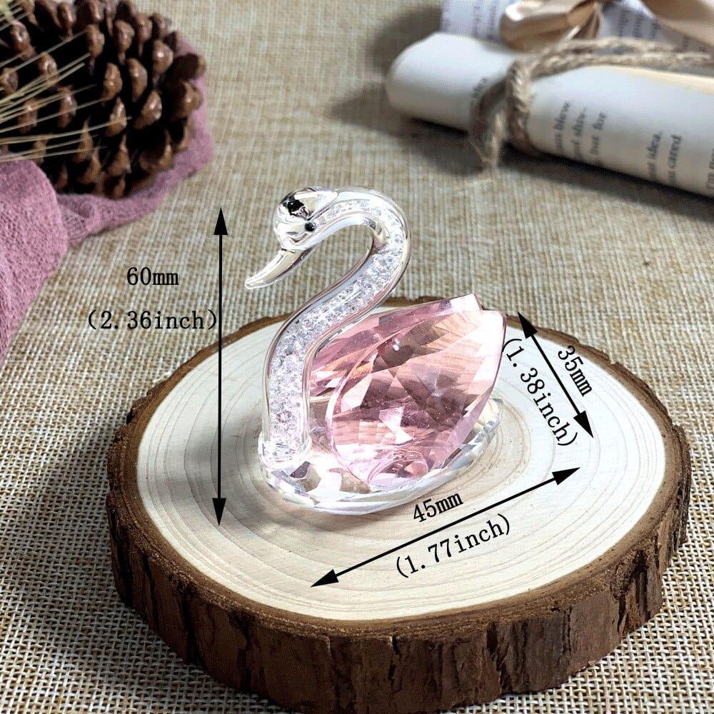 Shop 0 5 Colors Cute Swan Crystal Figurines Glass Ornament Collection Diamond Swan Animal Paperweight Table Craft Home Decor Kids Gifts Mademoiselle Home Decor