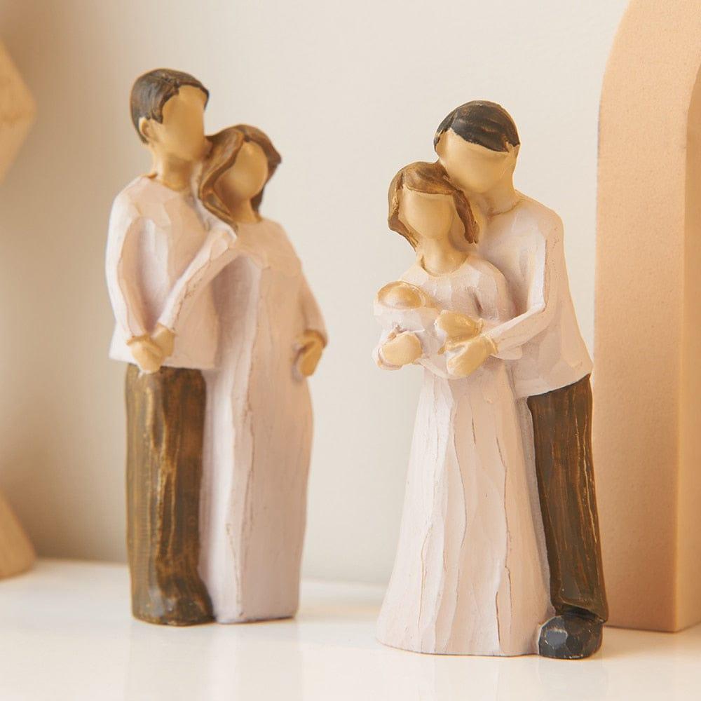 Shop 0 Modern Resin Hand-painted Carving Happiness and Happiness Doll Figures for Decoration Room Decoration Accessories Wedding Gifts Mademoiselle Home Decor