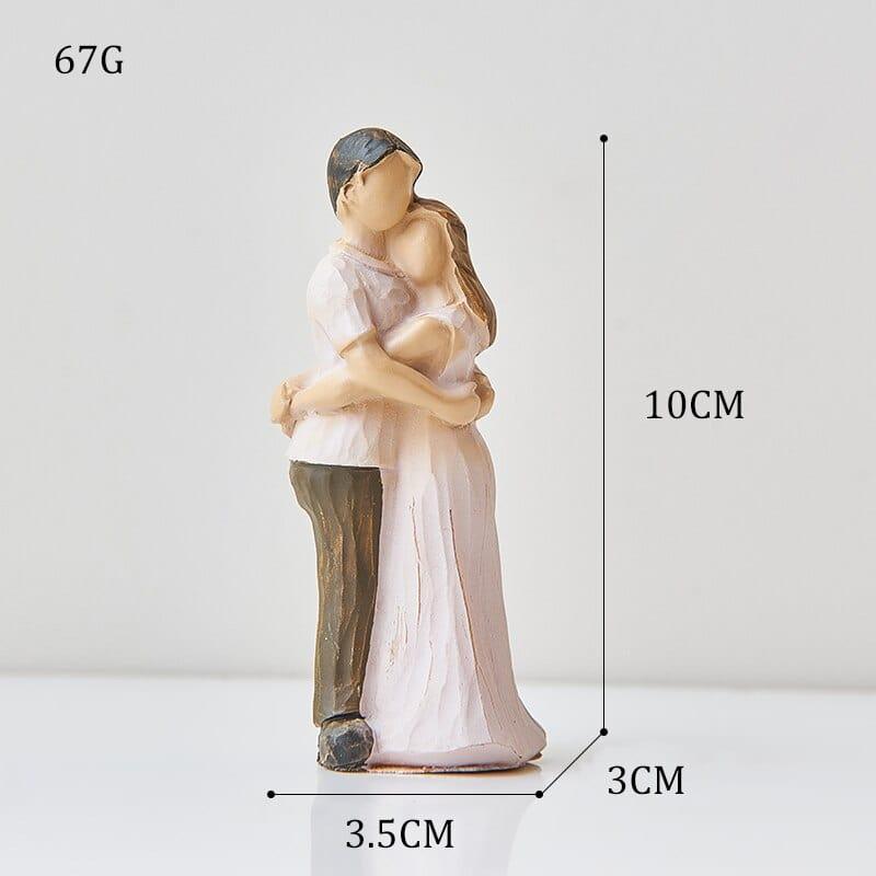 Shop 0 Love Hug Modern Resin Hand-painted Carving Happiness and Happiness Doll Figures for Decoration Room Decoration Accessories Wedding Gifts Mademoiselle Home Decor