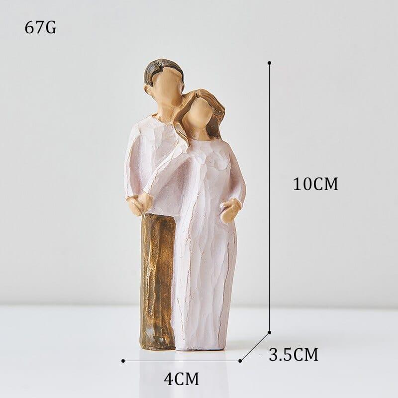 Shop 0 My Sweetheart Modern Resin Hand-painted Carving Happiness and Happiness Doll Figures for Decoration Room Decoration Accessories Wedding Gifts Mademoiselle Home Decor