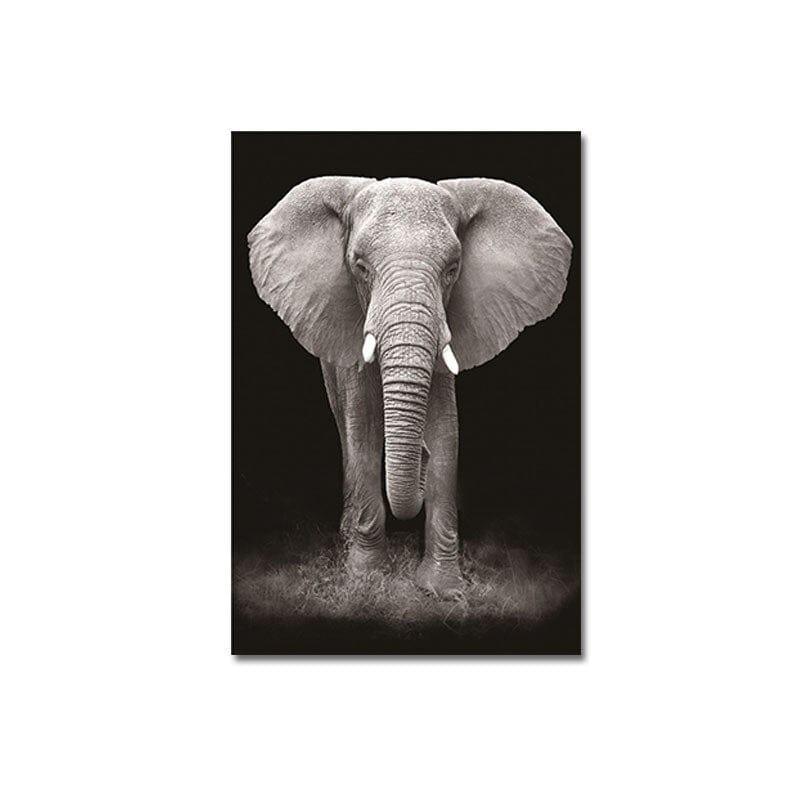 Shop 0 E / 21x30cm  8x12inch Animal Realist Black White Print Nordic Canvas Painting Poster Home Decor Wall Print Giraffe Elephant Zebra Living Room Bedroom Mademoiselle Home Decor