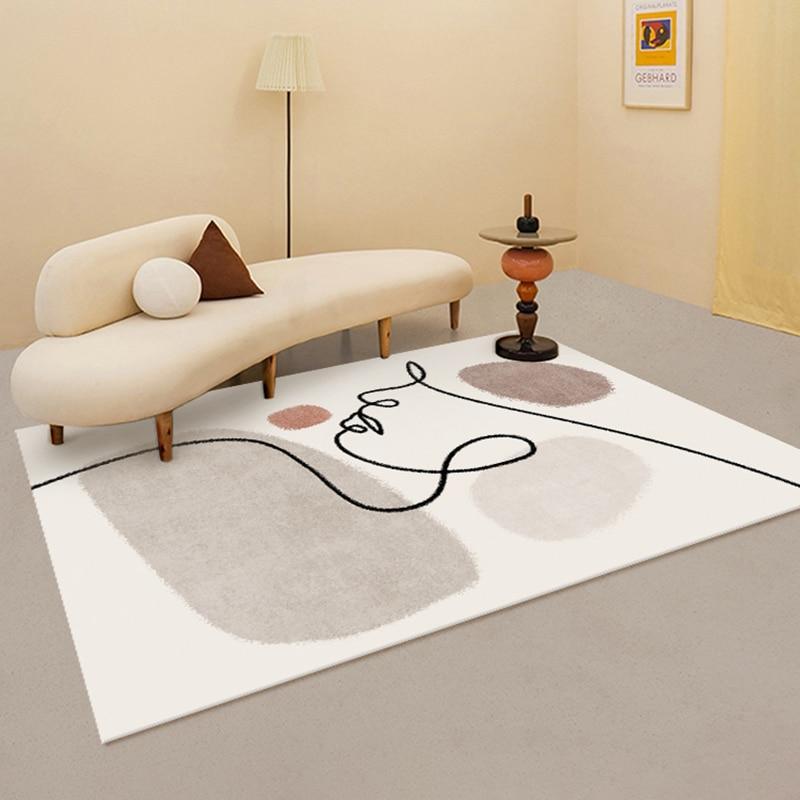 Shop 0 Nordic Art Carpets for Living Room Washable Home Decoration Rectangle Carpet Bathroom Non-slip Floor Mat Bedroom Soft Plush Rugs Mademoiselle Home Decor