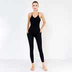 Shop 0 Backless Fitness Jumpsuits Women One-Pieces Yoga Bodysuits Nylon High Stretchy Sportswear Gym Workout Clothing Padded Tracksuits Mademoiselle Home Decor
