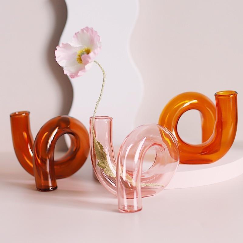 Shop 0 1pc Glass Vases Clear Flower Vase Candle Holders for Wedding Centerpieces Home Decoration Table Centerpieces Candlestick Holder Mademoiselle Home Decor