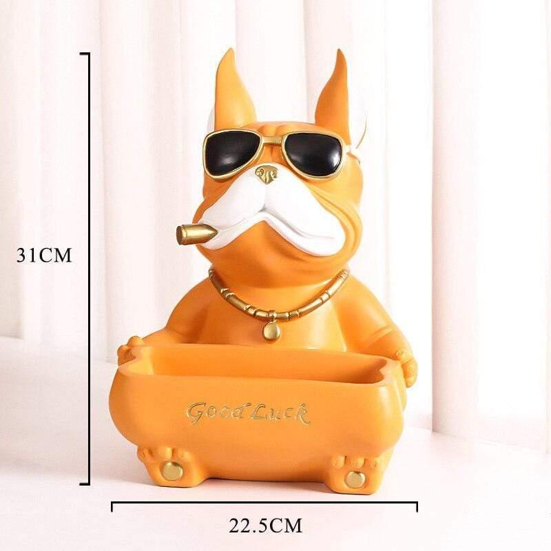 Shop 0 1 Cool Bulldog Figurines Resin Animal Sculpture Ornaments Storage Box Moden Multifunction Statue For Home Decoration Living Room Mademoiselle Home Decor