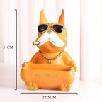 Shop 0 1 Cool Bulldog Figurines Resin Animal Sculpture Ornaments Storage Box Moden Multifunction Statue For Home Decoration Living Room Mademoiselle Home Decor