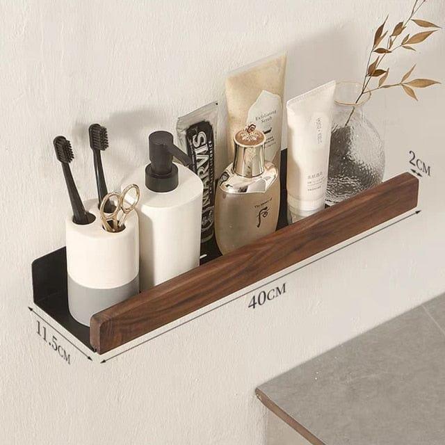 Shop 0 black 40cm Malibu Bathroom Storage Shelf Mademoiselle Home Decor