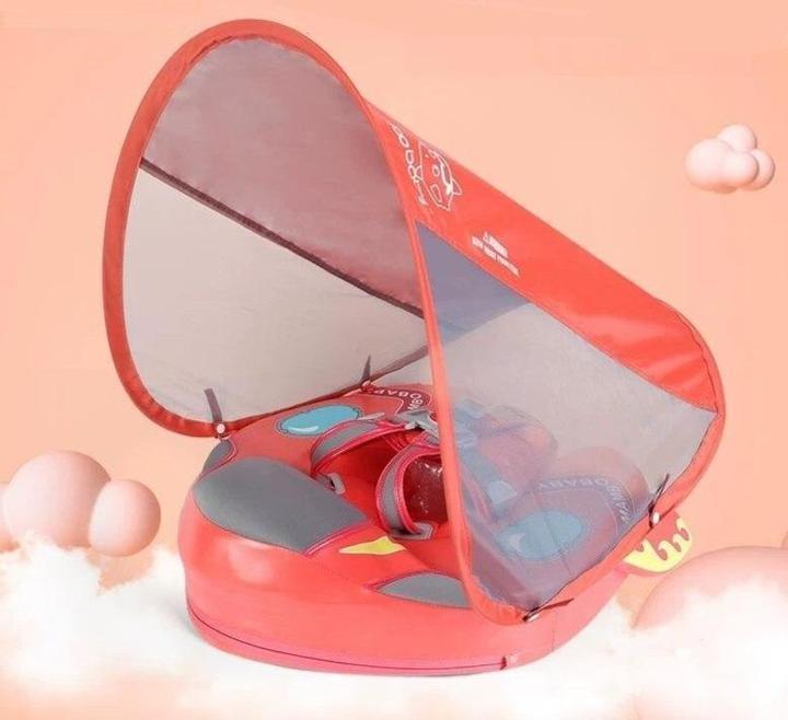 Shop 200002073 Red Rocket with Canopy Mambo™ Baby Airless Float Ring With UPF50+ Canopy (2022 Deluxe Edition Swim-Trainer) Mademoiselle Home Decor