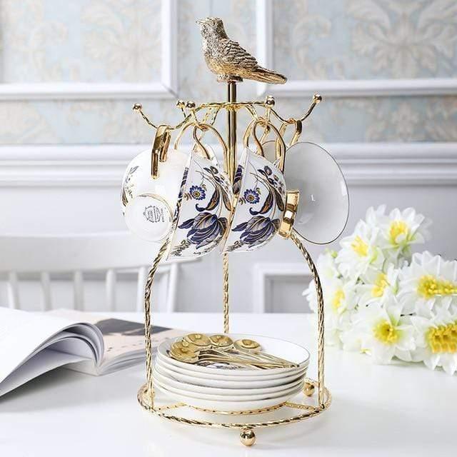 Shop Cups & Saucers 6 Cups & Birdcage Maneko Tea Set Mademoiselle Home Decor