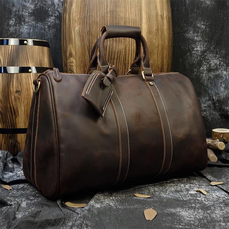 Shop 0 Dark Brown Manhattan Duffel Bag Mademoiselle Home Decor