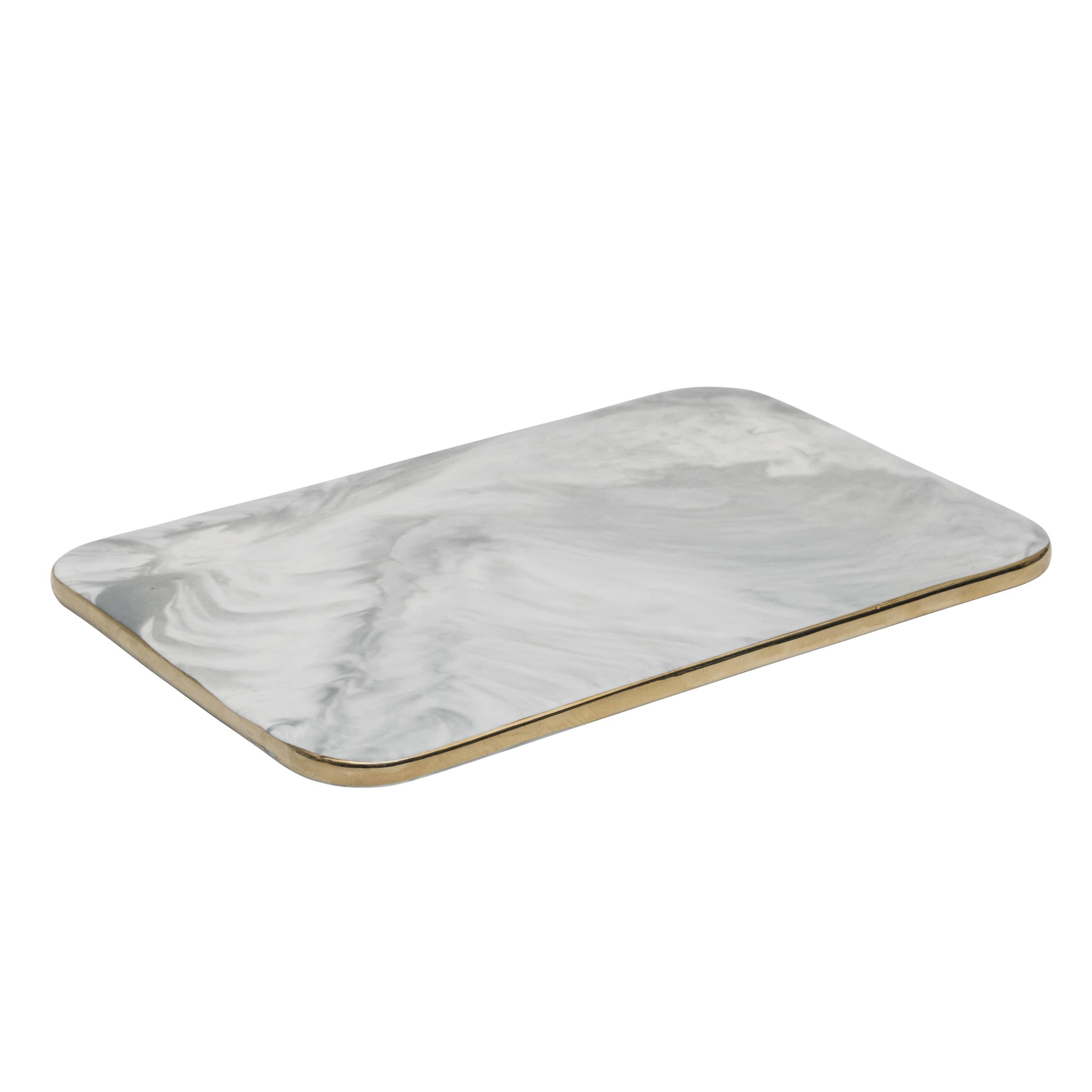 Shop Cutting Board Gold Rim / Large Marble Board Mademoiselle Home Decor
