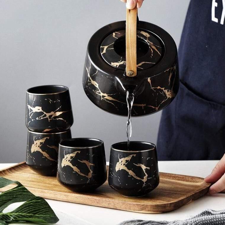 Shop Marble Tea Set Mademoiselle Home Decor