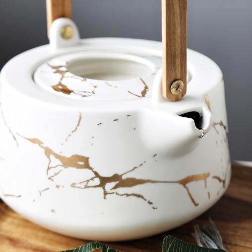 Shop Marble Tea Set Mademoiselle Home Decor