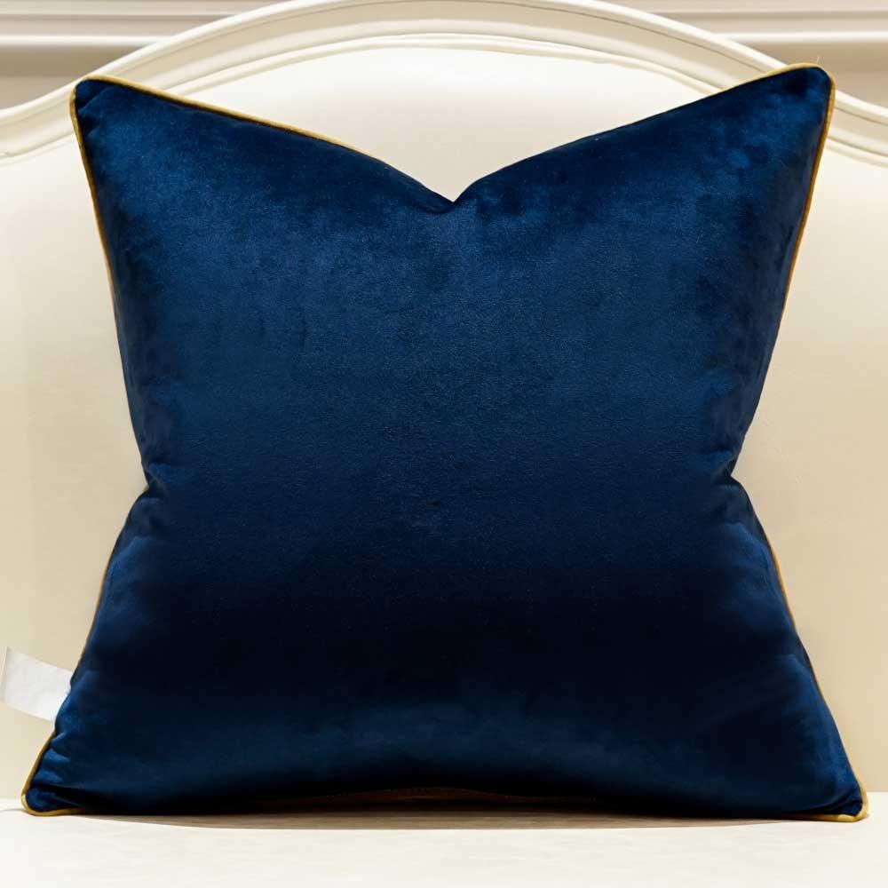 Shop 0 45 x 45cm / Blue Avigers Luxury Blue Cushion Covers Decorative Pillow Cases Appliqu Throw Pillowcases 45 x 45 50 x 50 Cushion for Sofa Bedroom Mademoiselle Home Decor