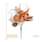 Shop 0 Autumn Artificial Flower Silk Peony Big Rose Bouquet Fake Flower for Wedding Table Gift Christmas Party Cake Boho Home DIY Decor Mademoiselle Home Decor