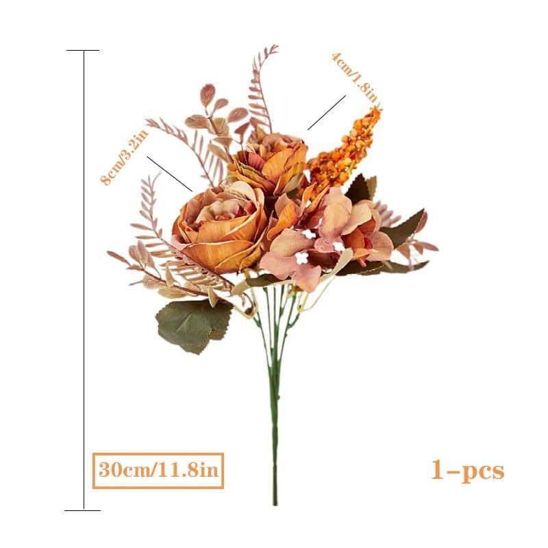 Shop 0 Autumn Artificial Flower Silk Peony Big Rose Bouquet Fake Flower for Wedding Table Gift Christmas Party Cake Boho Home DIY Decor Mademoiselle Home Decor
