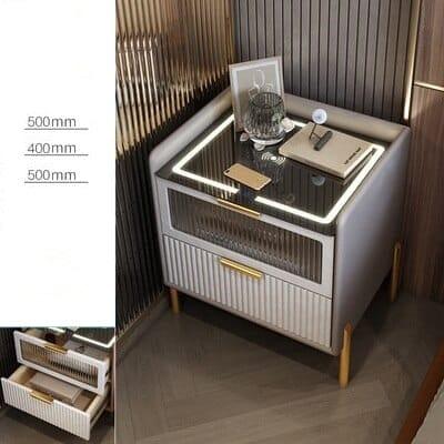 Shop 0 gray B / 50cm Marcia Bedside Table Mademoiselle Home Decor