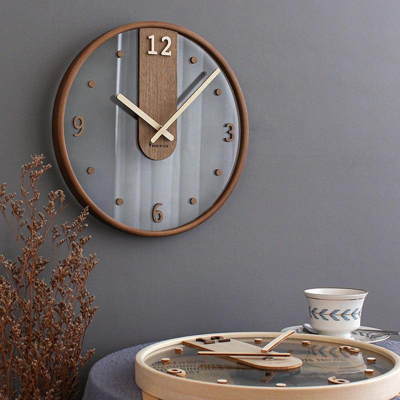 Shop 0 Minimalist wall clock living room decoration creative transparent clock simple Japanese fashion ins ultra-quiet clock Mademoiselle Home Decor