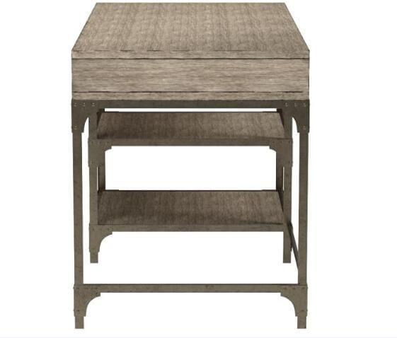 Shop ACME Gorden Desk in Weathered Oak & Antique Silver 92325 Mademoiselle Home Decor