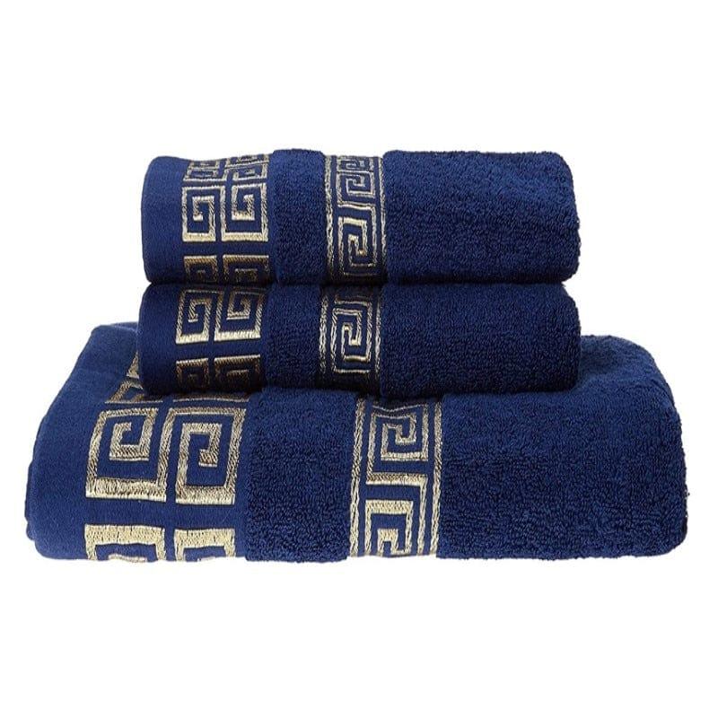 Shop 0 Blue White Cotton Highly Absorbent Embroidered Towels Set Hotel Bath Towel Hand Towels Extra Thick Beach Bath Towels Daily Usage Mademoiselle Home Decor