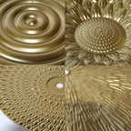 Shop 0 Light Luxury Round Golden Wall Decoration Hanging Metal Irregular Disc Wrought Iron Retro Style Trend Home Decor Wall Pendants Mademoiselle Home Decor