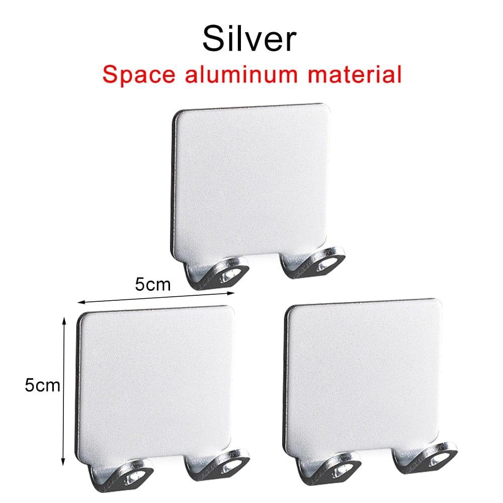 Shop 0 Type A Silver 3 PCS / China 1/2/3PCS Punch Free Shaving Razor Holder Men Shaving Shaver Storage Hook Wall Shelf Bathroom Razor Rack Wall Kitchen Accessories Mademoiselle Home Decor