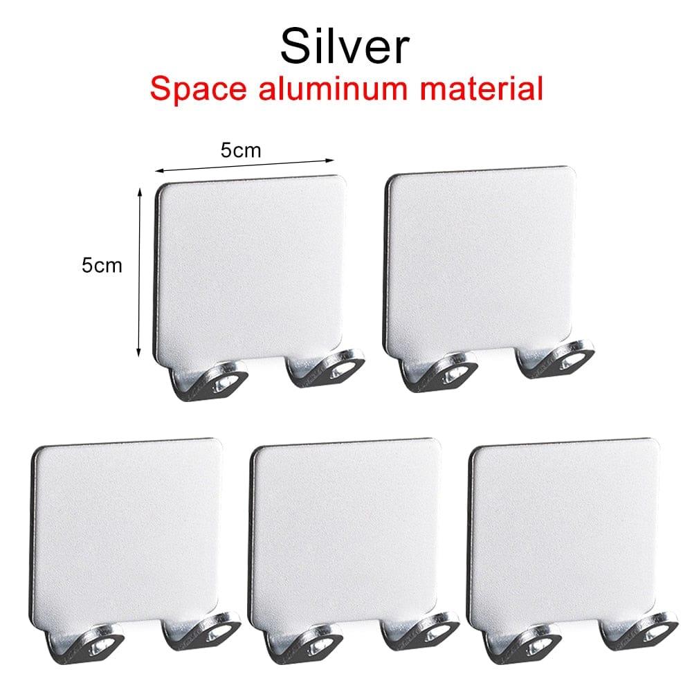 Shop 0 Type A Silver 5 PCS / China 1/2/3PCS Punch Free Shaving Razor Holder Men Shaving Shaver Storage Hook Wall Shelf Bathroom Razor Rack Wall Kitchen Accessories Mademoiselle Home Decor