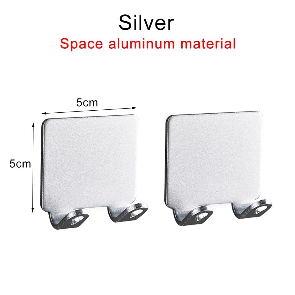 Shop 0 Type A Silver 2 PCS / China 1/2/3PCS Punch Free Shaving Razor Holder Men Shaving Shaver Storage Hook Wall Shelf Bathroom Razor Rack Wall Kitchen Accessories Mademoiselle Home Decor