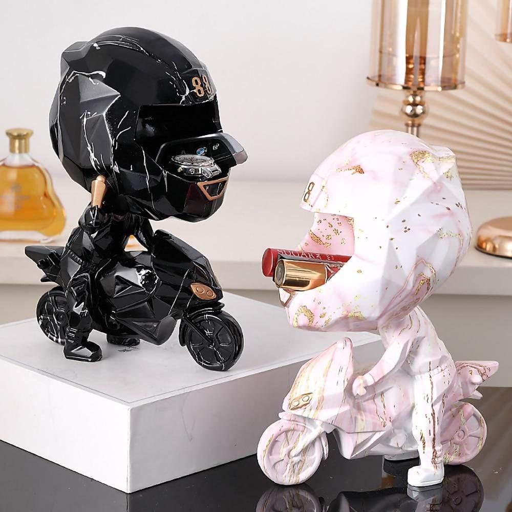 Shop 0 Cool FIGURI Model Home Living Room Decoration,Motorbike Figurines Table Decor,Decorative Statue Storage Box,Motorcycle Sculpture Mademoiselle Home Decor