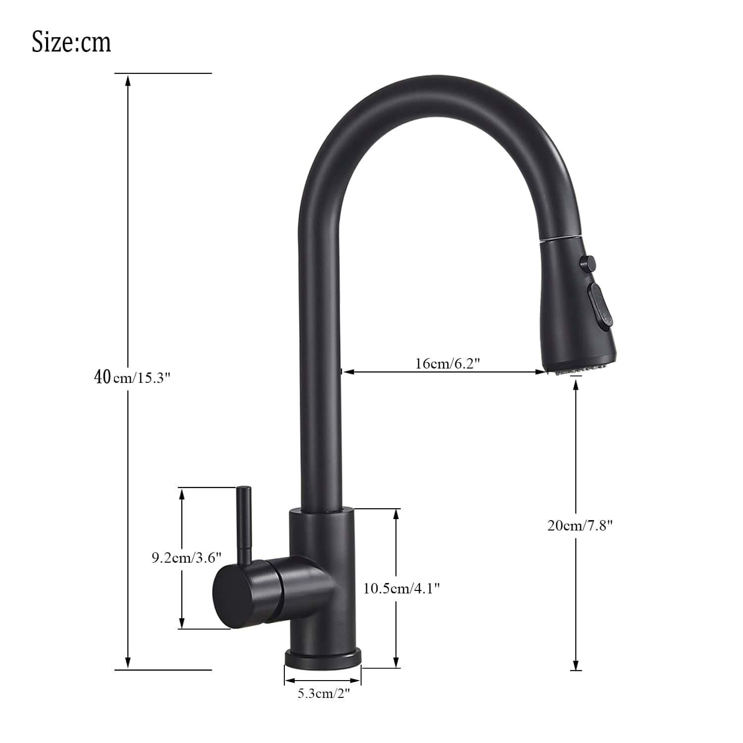 Shop 0 Free Shipping  Black Pull Out Kitchen Sink Faucet Deck Mounted Stream Sprayer Kitchen Mixer Tap Bathroom Kitchen Hot Cold Tap Mademoiselle Home Decor